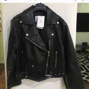 Anine Bing Remmy black leather jacket size L